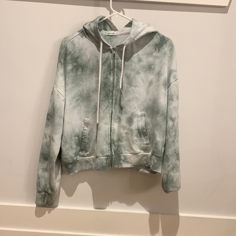 Tye die zip up hoodie